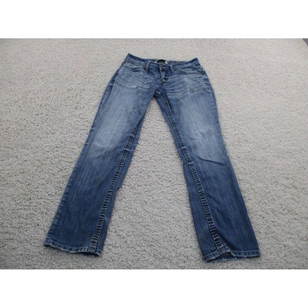 BKE Jeans Mens 29 Blue Carter Denim Western Distressed Chore Buckle Straight A2